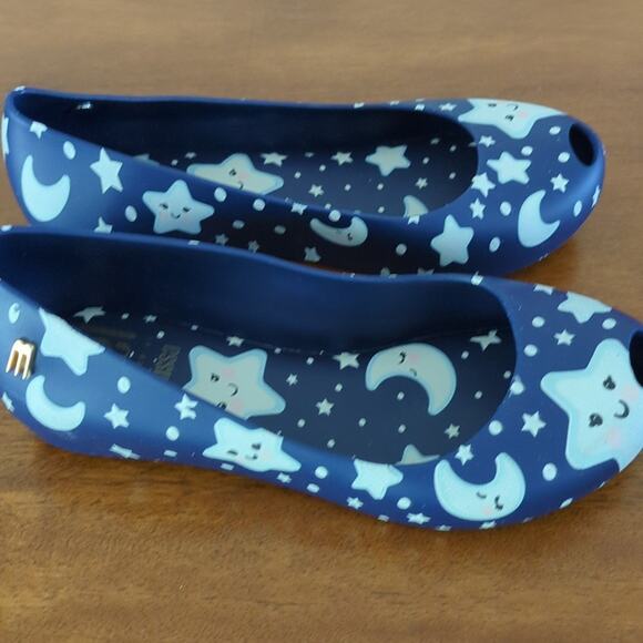 Mini Melissa Mel Ultra girl Sweet Dreams Navy flat kids size 12 NEW - Picture 4 of 8